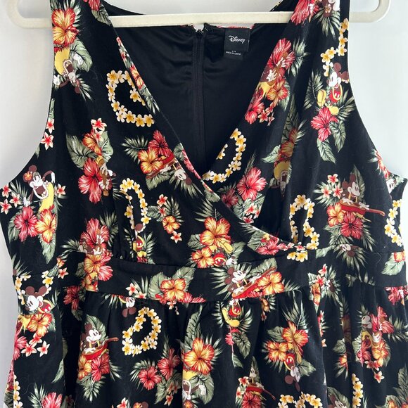 Disney Hawaiian Retro Faux Wrap Dress - Picture 4 of 4